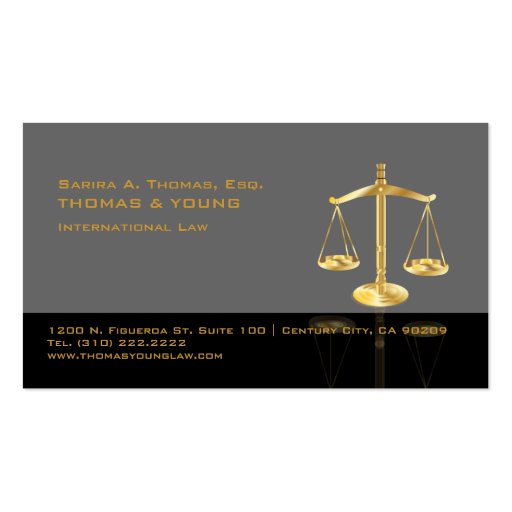 PixDezines attorney, custom color!!! Business Card Templates (back side)