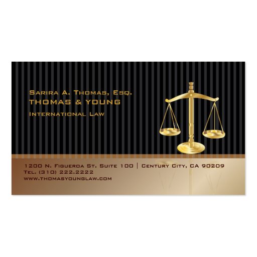 PixDezines attorney, sassy pinstripes, DIY color! Business Card Templates (back side)