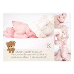 PixDezines bear photo template birth announcement invitations