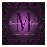 PixDezines bijoux damask /plum Personalized Announcements