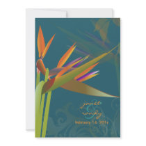 PixDezines Bird of Paradise/DIY background color! Personalized Invitations