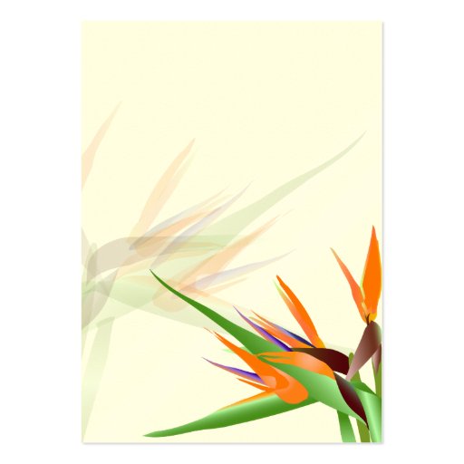 PixDezines Bird of Paradise, Tent Place Card Business Card Templates (back side)