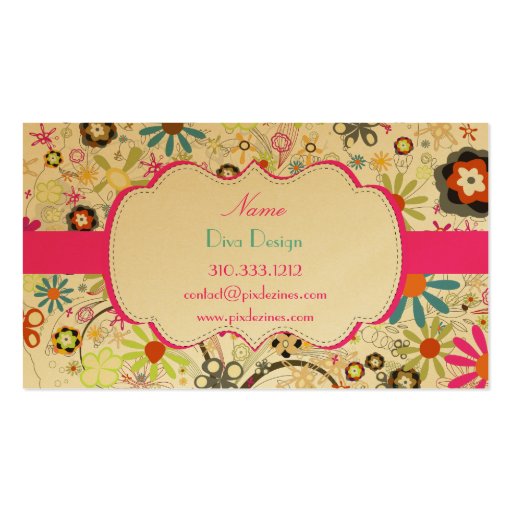 PixDezines Blooms,  BusinessCard Business Cards (back side)