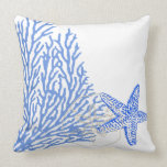 PixDezines blue coral+starfish/diy background pillows