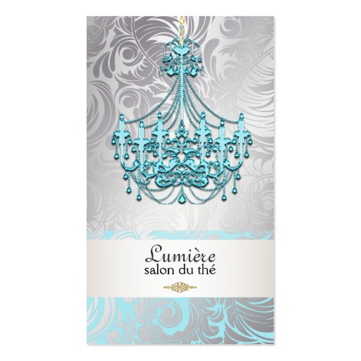 PixDezines blue crystal chandelier/DIY color Business Card Templates