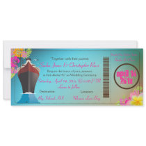 PixDezines Boarding Pass/love boat Custom Invitation