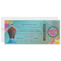 PixDezines Boarding Pass/love boat+twin palms Personalized Announcement