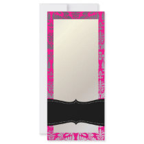 PixDezines Boroque Damask/Silver+Hot Pink Custom Rack Cards