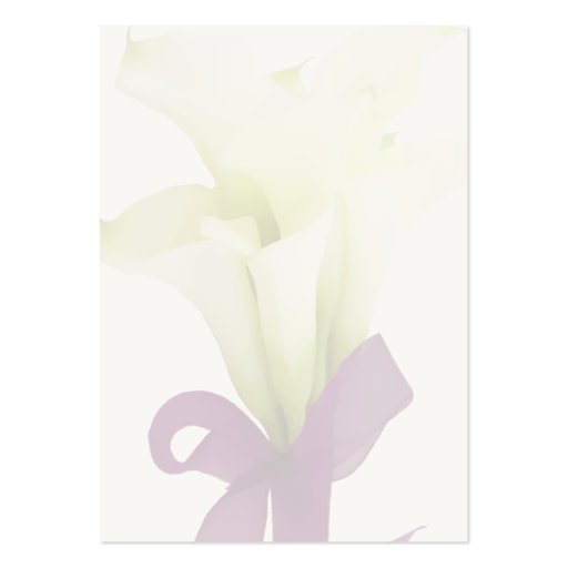 PixDezines bouquet, white calla lilies Business Card (back side)