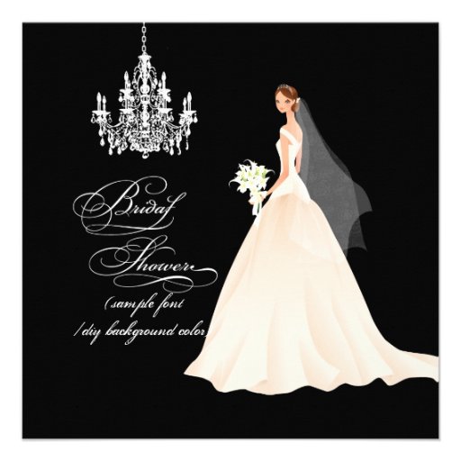 PixDezines bridal brunch/DIY occasion+color Personalized Invitation