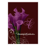 PixDezines burgundy calla/DIY background color Invitation