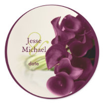 PixDezines Burgundy Calla Lillies, custom trim Sticker