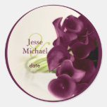 PixDezines Burgundy Calla Lillies, custom trim Sticker