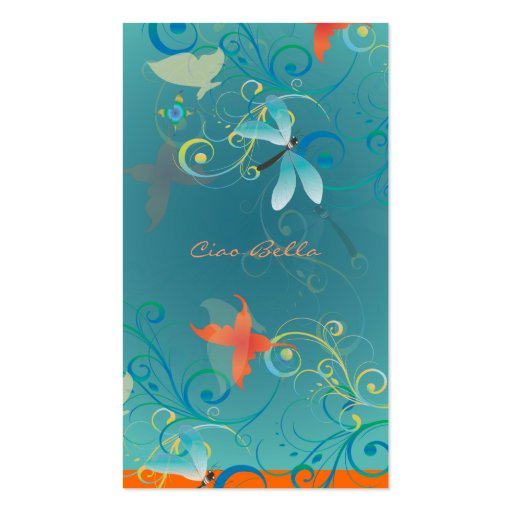 PixDezines butterflies+dragonflies Business Card Templates (front side)