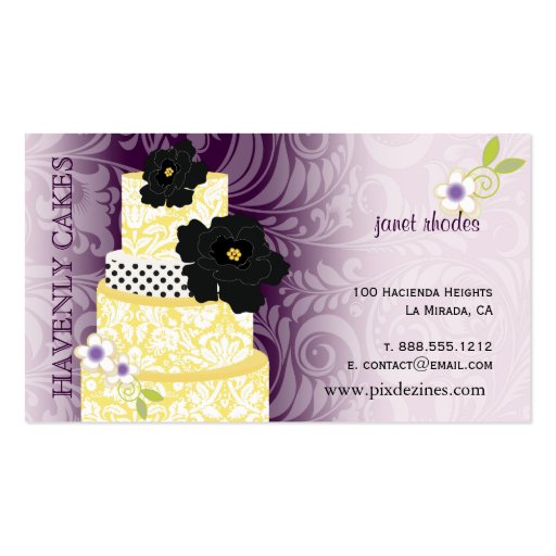 PixDezines Cake/Bakery/pâtisserie Business Card Templates (back side)