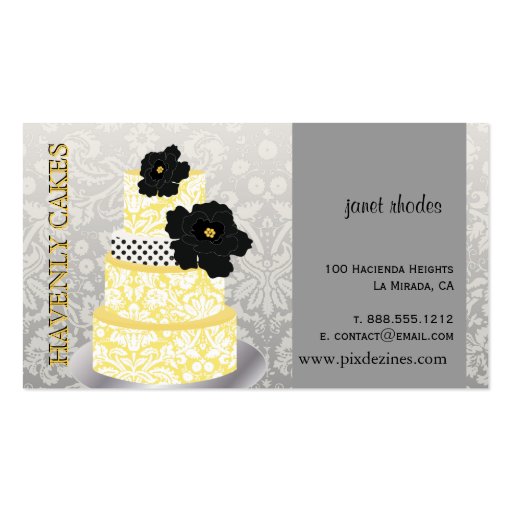 PixDezines Cake/Bakery/pâtisserie Business Cards (back side)