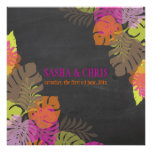 PixDezines chalkboard monstera, tropical foliage invitations