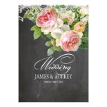 PixDezines chalkboard/rococo/vintage pink roses invitations