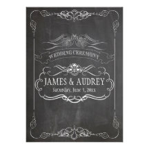 PixDezines chalkboard/scrolls/diy background color Personalized Invitation