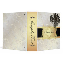 PixDezines Chandelier + Cupcake Swirls 3 Ring Binders