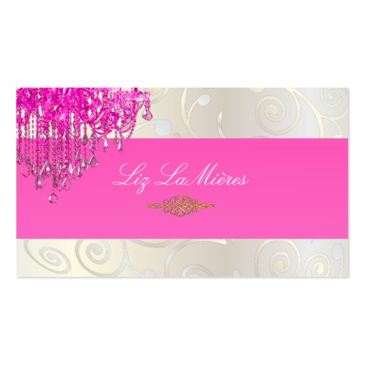 PixDezines Chandelier cupcakes swirls/pearly white Business Card Templates (back side)