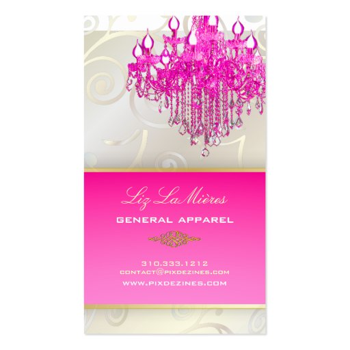 PixDezines Chandelier cupcakes swirls/pearly white Business Card Templates (front side)