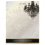 PixDezines Chandelier cupcakes swirls/pearly white Custom Letterhead