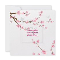 PixDezines Cherry blossom/diy background Personalized Invites