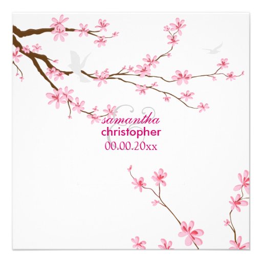 PixDezines Cherry blossom/diy background Personalized Invites