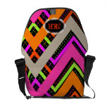 PixDezines Chevron/neon colors/DIY background Messenger Bags