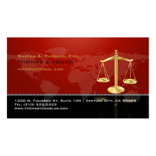 PixDezines Chic attorney.. Business Card Template (back side)