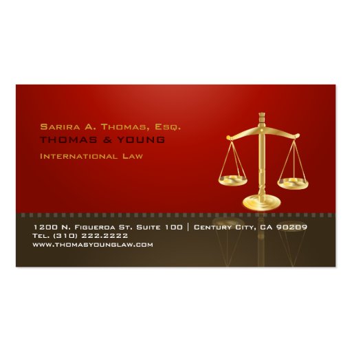 PixDezines Chic attorney.. Business Card Template (back side)