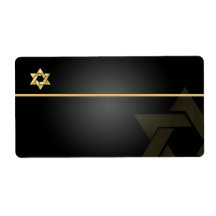 PixDezines Classic Bar Mitzvah/black+gold/Shipping Personalized Shipping Labels
