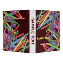 PixDezines Color Pencils 3 Ring Binders