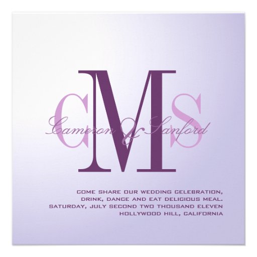 PixDezines Contemporary + classy/plum Personalized Announcement
