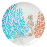 PixDezines coral+seahorse/DIY background color! plates