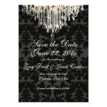 PixDezines crystal chandelier/Baroque Damask Invites