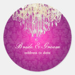 PixDezines crystal chandelier/baroque damask Sticker