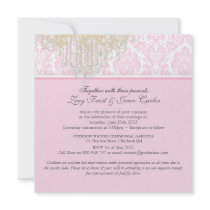 PixDezines Crystal Chandelier + Moiré Damask Invitation