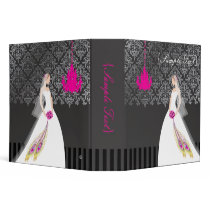 PixDezines Customize it, Here Comes the Bride Vinyl Binders