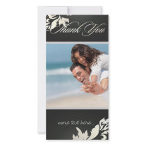 PixDezines Damask 12 Photo Thank You Photo Card Template