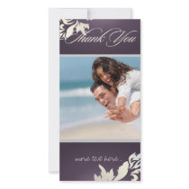 PixDezines Damask 12 Photo Thank You Photo Card