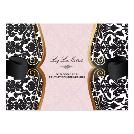 PixDezines/diy background/black flora damask Business Card Templates (back side)