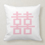 PixDezines diy background/pink double happiness pillows
