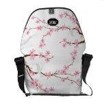 PixDezines diy background/pink sakura rickshaw messenger bags