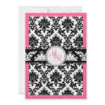 PixDezines diy color, pink/la paloma damask invitations