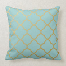PixDezines DIY color/quartrefoil trellis Throw Pillows