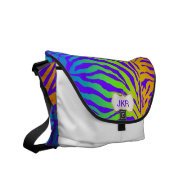 PixDezines diy color/rainbow zebra stripes rickshawmessengerbag