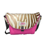 PixDezines diy color zebra stripes/monogram Commuter Bag