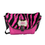 PixDezines diy color zebra stripes/monogram rickshaw messenger bags